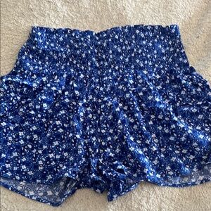 Floral Blue Women's Shorts